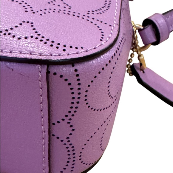 Coach Mini Camera Bag Signature Perforated Leather - Picture 7 of 12